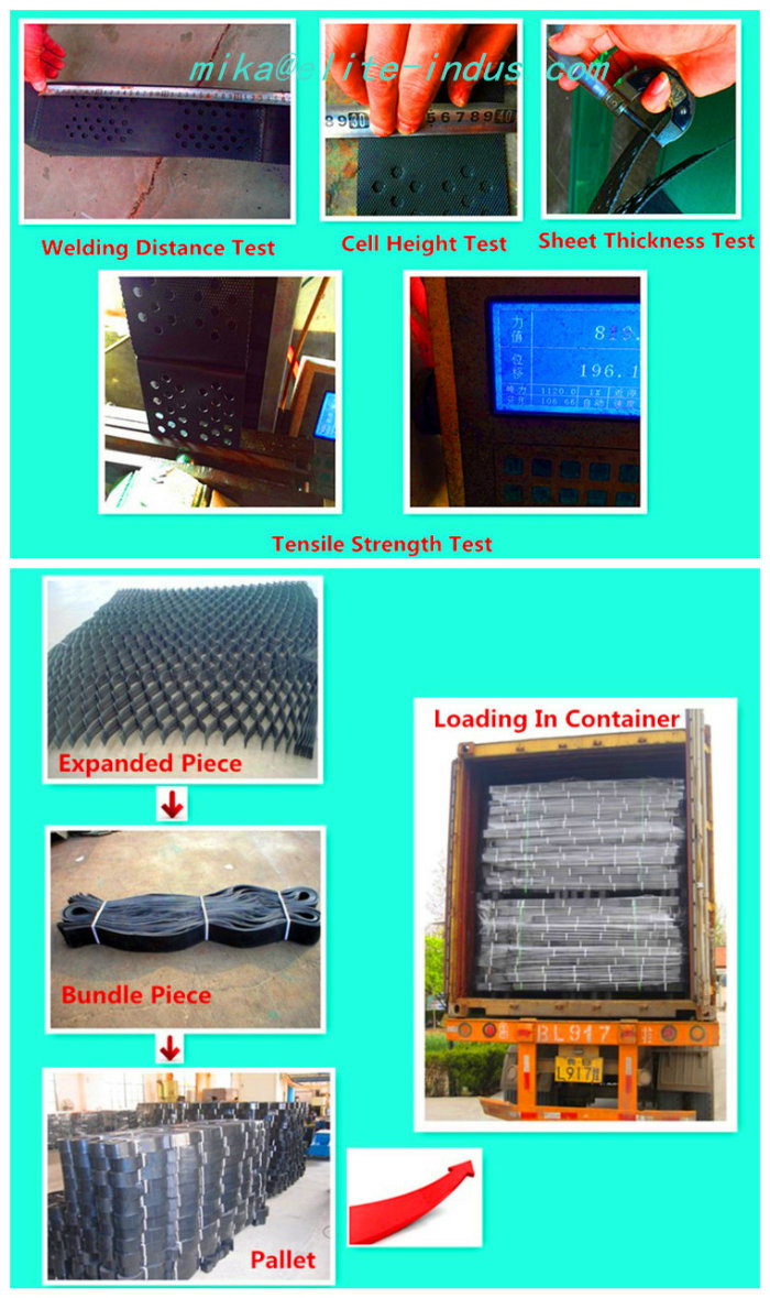 Anti-Weathering Plastic HDPE Geocell for Slope Protection and Foundation Construction