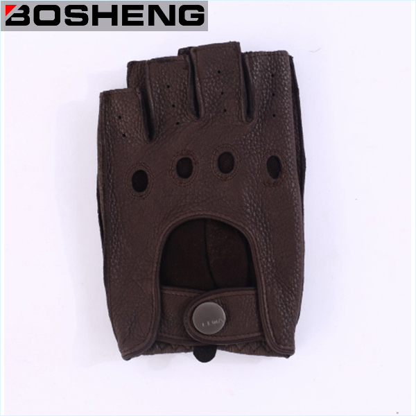 Lady Gloves Driving Cycling Gloves Unlined Fingerless Leather Gloves