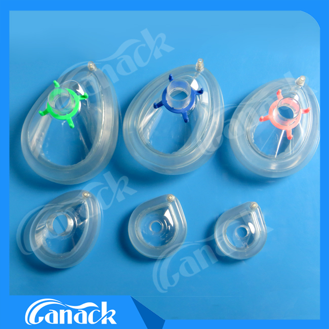 Disposable Medical PVC Anesthesia Mask with Check Valve