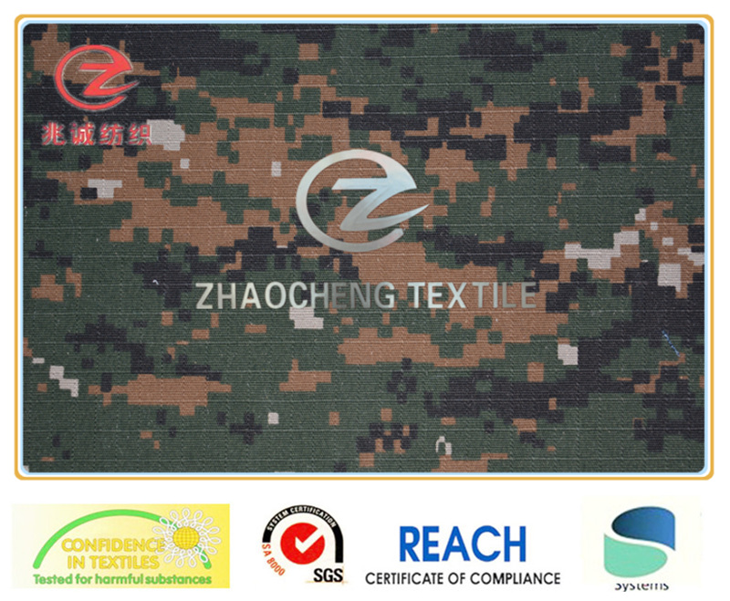 T/C65/35 Ribstop Fabric with American Style Printing (ZCBP244)