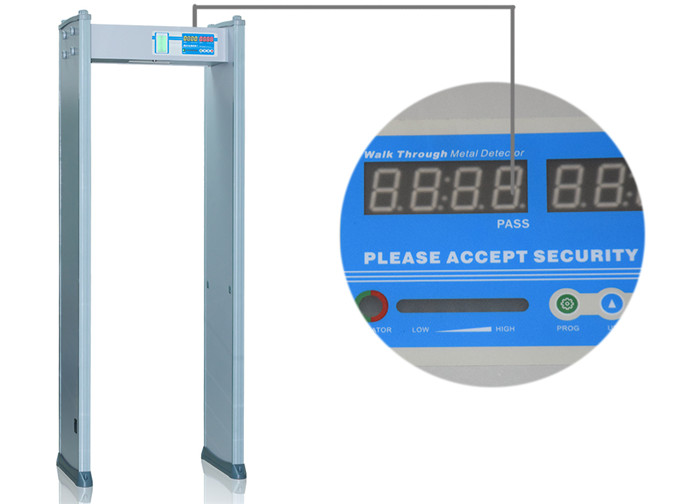 Schools Secutity Digital Metal Detector with 4 Detection Zones Visual Audible Alarm