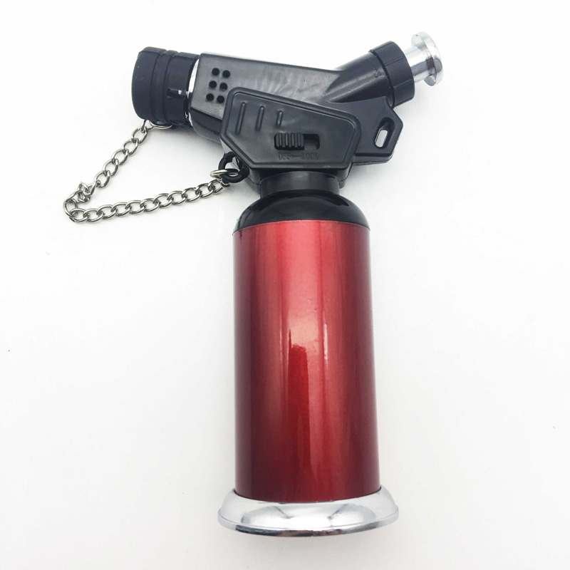 Windproof Jet Flame Refillable Torch Cigar Lighter with Headgear (ES-TL-003)