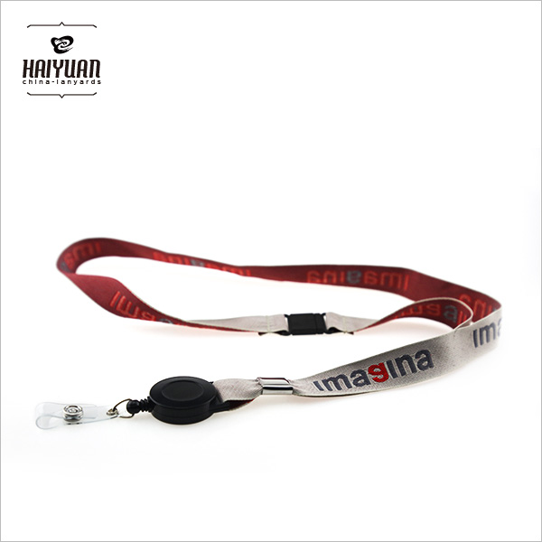 Woven Lanyard with Retractable Clip