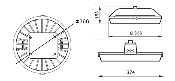 2015 New Round Shallow Shaped UFO LED High Bay Light