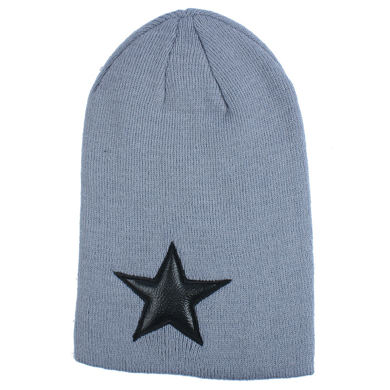 Mens Unisex Soft Stretch Winter Knitted Double Layer Slouch Hip-Pop Star Embroidery Warm Cap Beanie Hat (HW136)