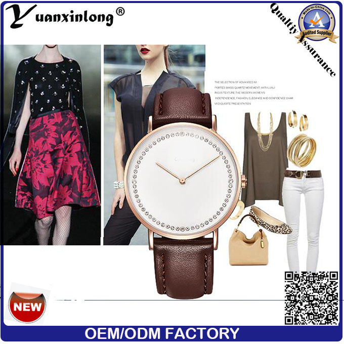 Yxl-004 Womage Brand Fashion Leather Trap Watch Women Fashion Casual Wristwatch Dw Style Luxury Men Sports Quartz Watch