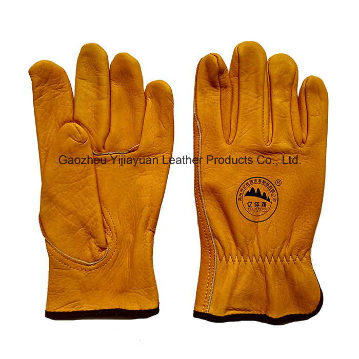 Cow Grain Leather Cut Resistant Proctective Working Gloves for Riggers