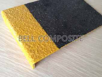 Fibreglass Anti Slip Stair Tread Covers with Yellow Nosings