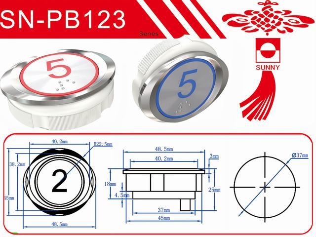 Elevator Button Braille Button for Elevator (SN-PB123)