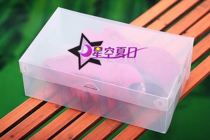 Clear Shoe Box/ Clear Plastic Shoe Boxes with Handle (mx-095)