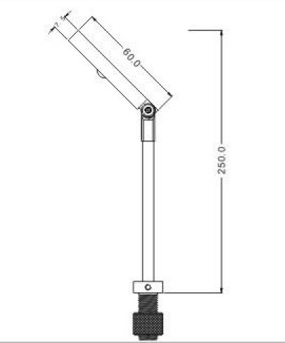 Energy Saving Instal 3W Round Pole Jewelry Showcase LED Light LC7355c