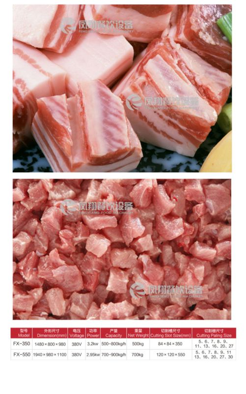 Electric Automatic Frozen Meat Dice Cube Cutting Machine