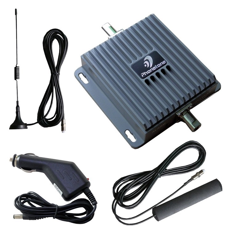 Car Truck 12V 24V Dual Band 55dB 3G Cdmpa PCS 850MHz-1900MHz GSM Mobile Phone Signal Repeater for Vehicle with Antenna