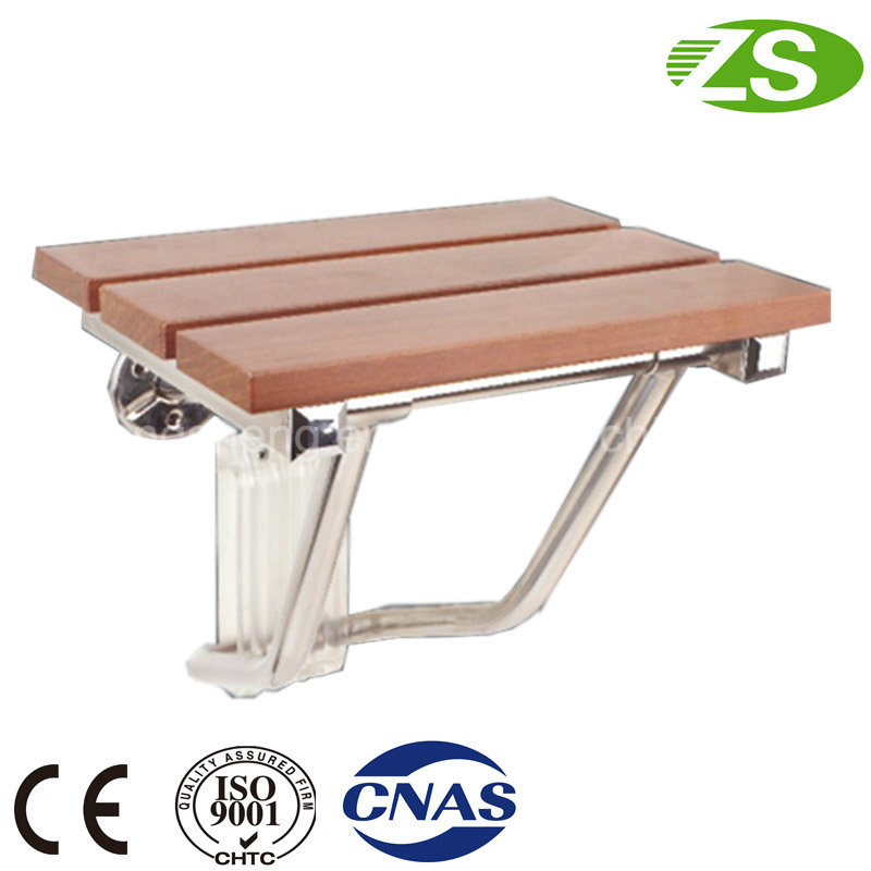 Aluminum Bracket Wood Folding Shower Seat Chair Medical Equipment