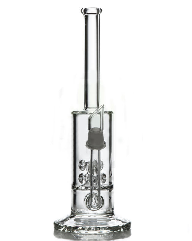 Double Cross Perc Rig Hookah Glass Smoking Water Pipe (ES-GB-573)