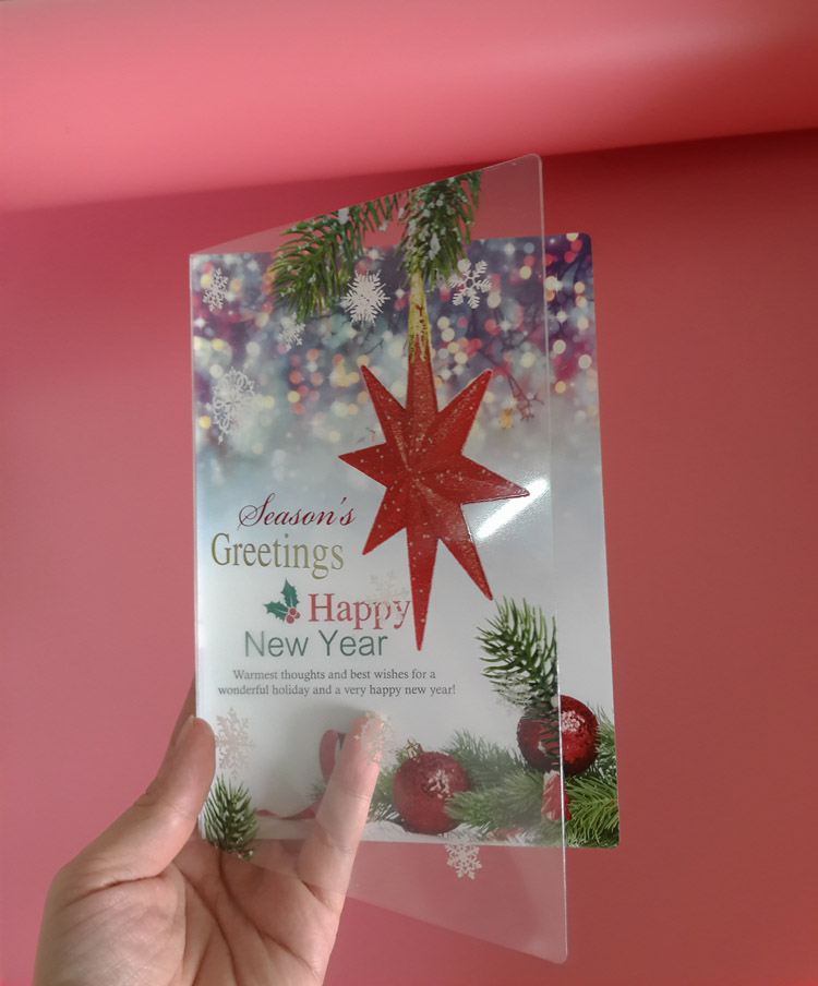 custom printing plastic greeting cards (festival card)