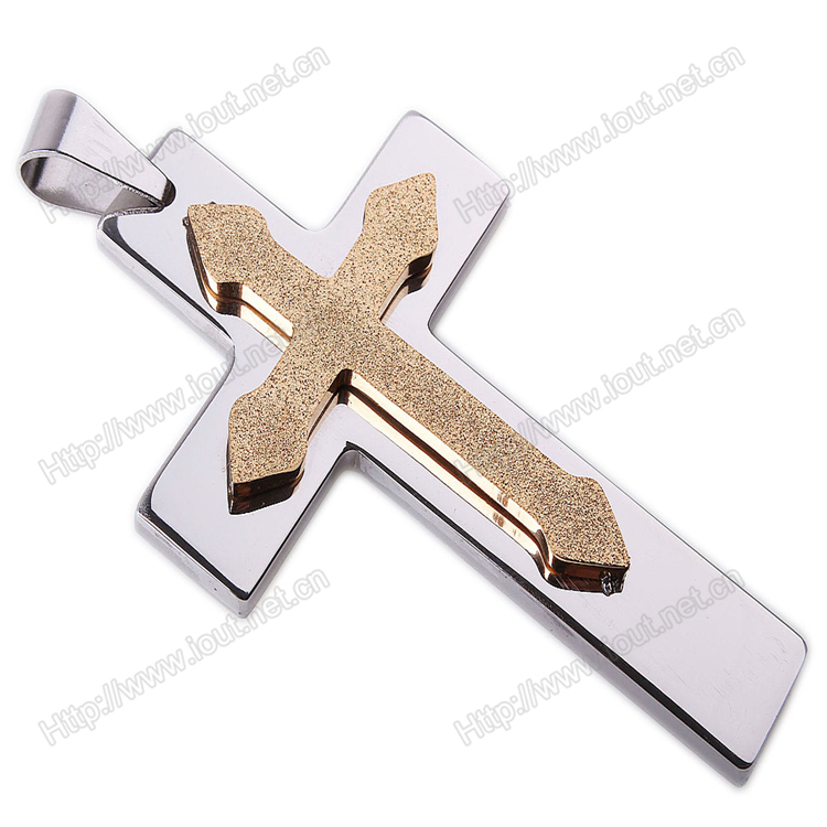 Cross Design Stainless Steel Pendant with Chain, Stainless Steel Jewelry (IO-st0000)