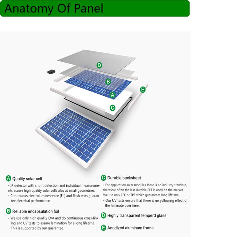 Colorful 150W Poly Solar Panel