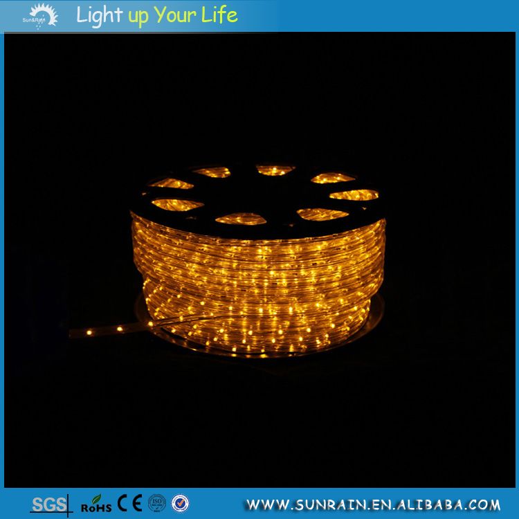 Battery Rope Light Round 2 Wires Yellow Color