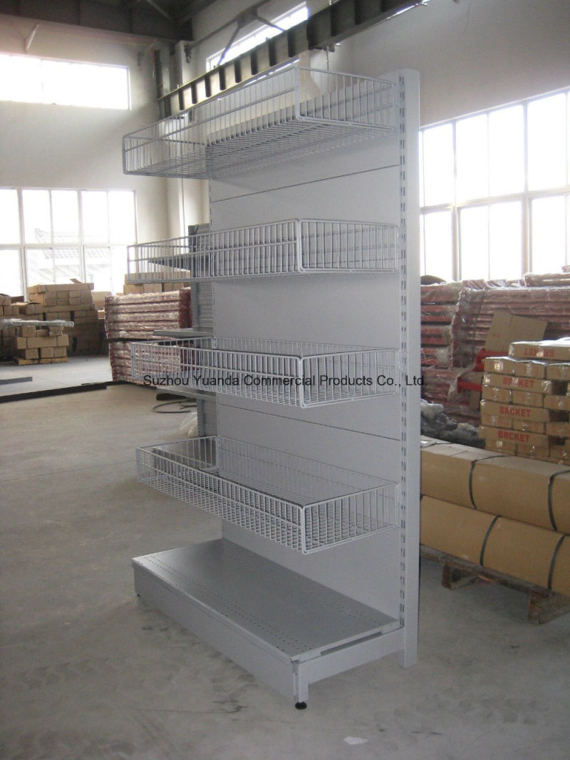 Supermarket Store Hanging Display Wire Mesh Basket Adjustable Shelf