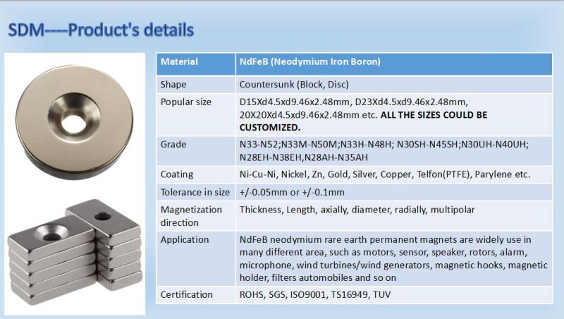 N52 Neodymium Magnet with RoHS