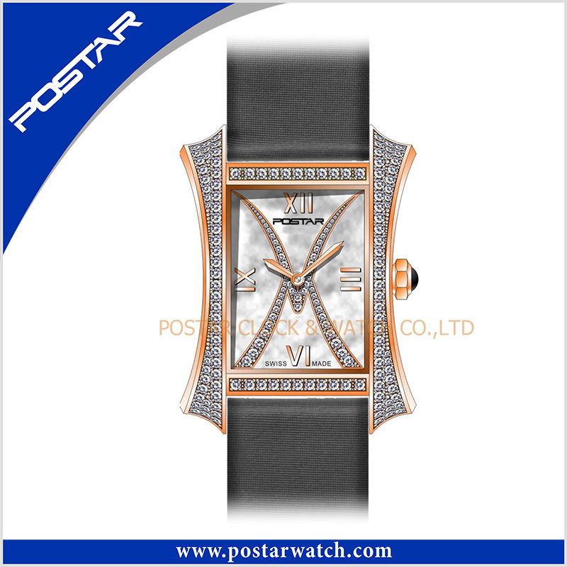 Newest Diamond Watch with Roman Numbers Dial Unisex Fancy Watch Water Resistant