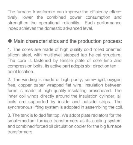 Three Phase Electric Arc Furnace Transformer