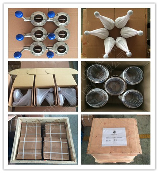 Three Way Threaded Aluminum Sanitary Pneumatic Butterfly Valve