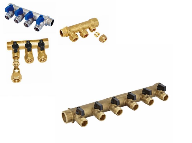 6-Way Brass Manifolds for Water