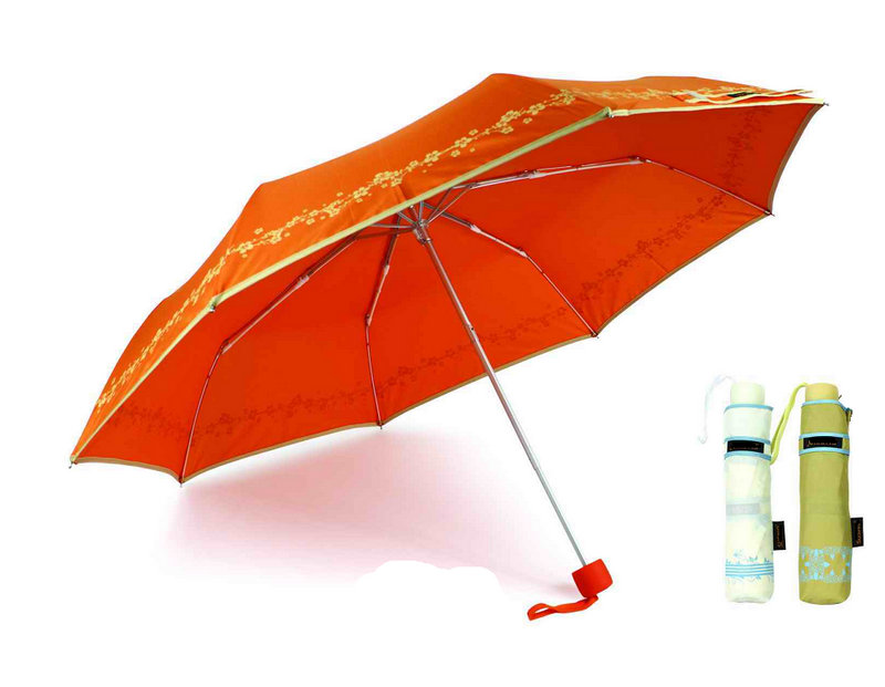 Butterfly Print 3 Fold Windproof Aluminium Umbrella (YS-3FM21083944R)