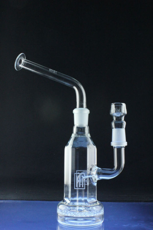 Hex Stemless Bubbler Hookah Glass Smoking Water Pipe (ES-GB-557)