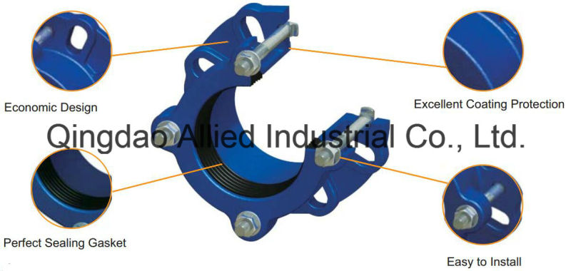 Ductile Iron Wide Range Flange Adaptor for PE Pipe