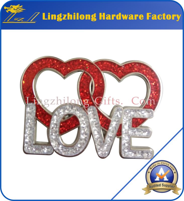 Love Glitter Valentine Day Gifts Badge