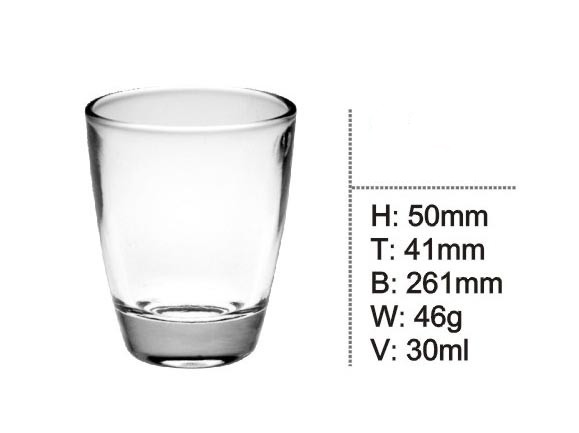 Water Juice Single Wall Glass Cup Glassware Tea Cup Kb-Hn058