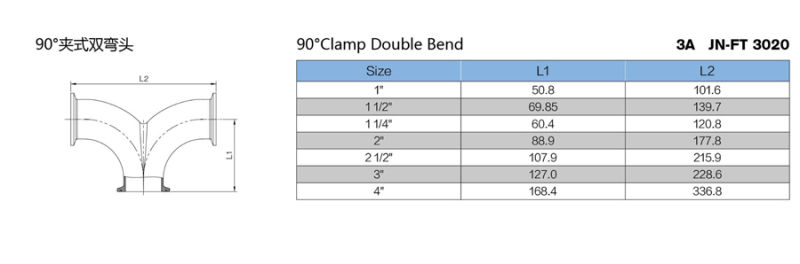 Stainless Steel Double Bend Type Tee (JN-FT5008)