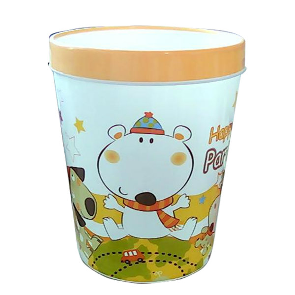 Fashion Cartoon Printing Plastic Waste Bin (FF-0248)