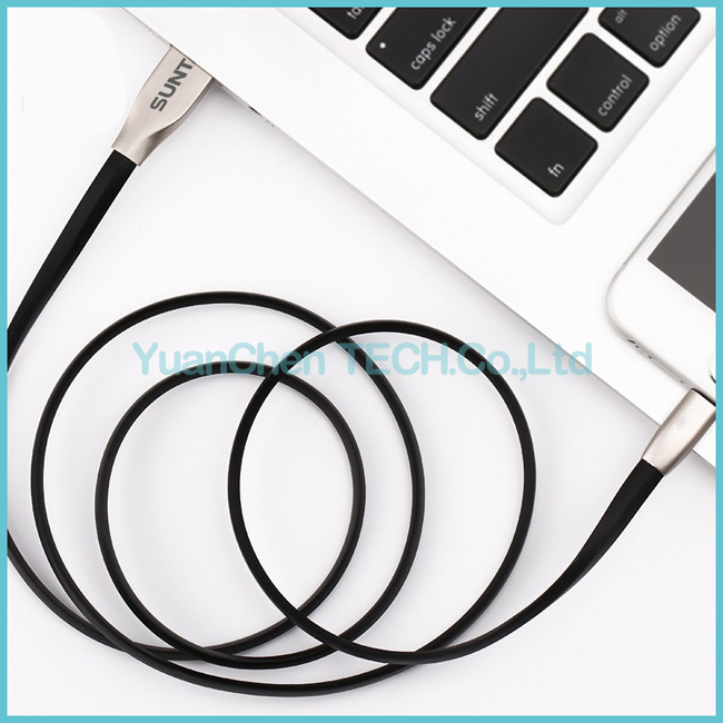 Zinc Alloy USB Data Cable Fast Charging Cable for iPhone