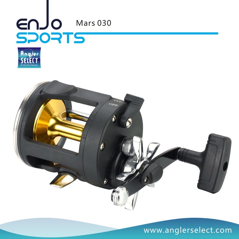 Angler Select Mars High-Strength Engineering Plastic Body 2+1 Bearing Trolling Fishing Reel for Sea Fishing (Mars 030)