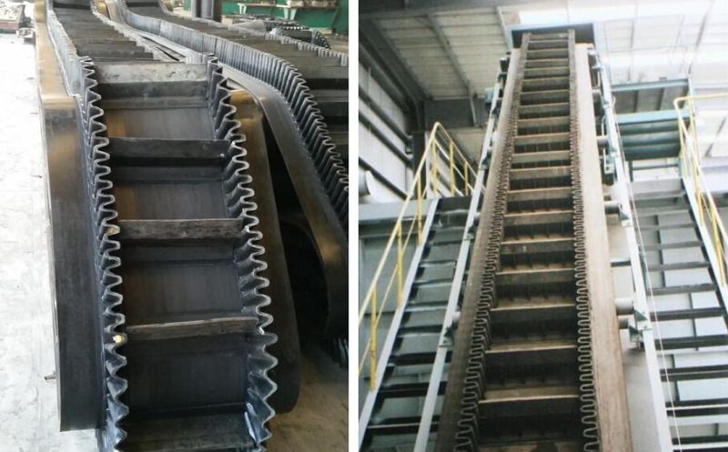 Bucket Elevator Rubber Conveyor Belt with Sidewall and Cleat