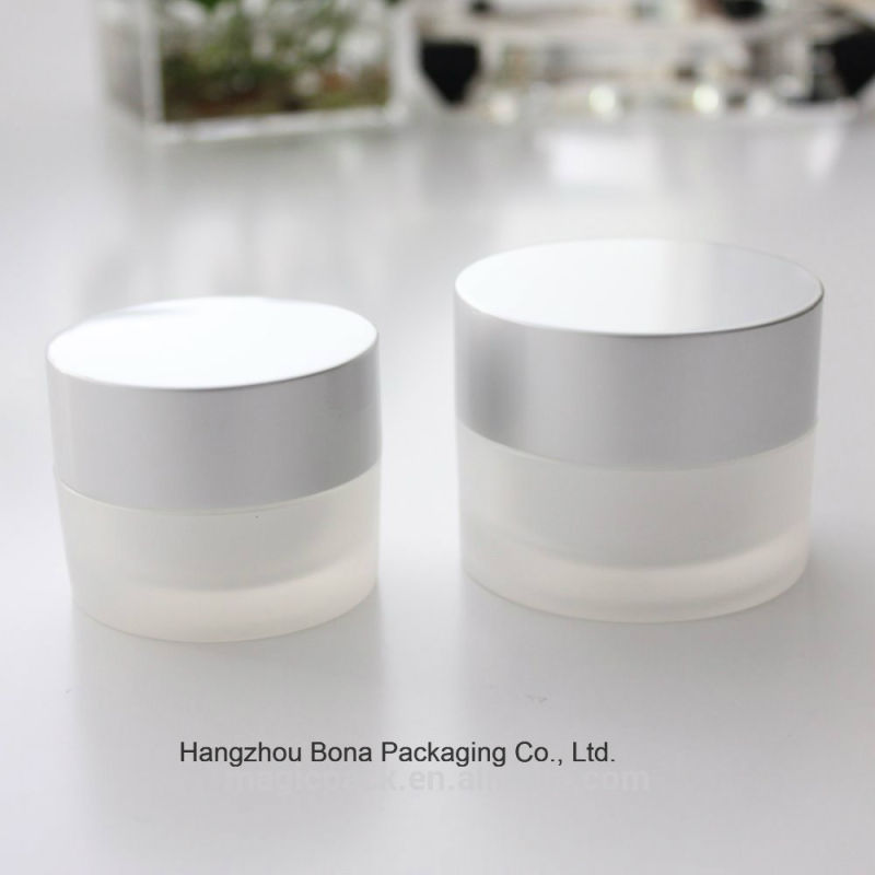 50g Glass Cream Jar with Aluminum Lid