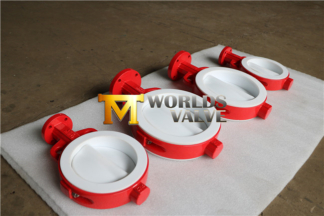 Teflon Seat Split Body Wafer Butterfly Valve