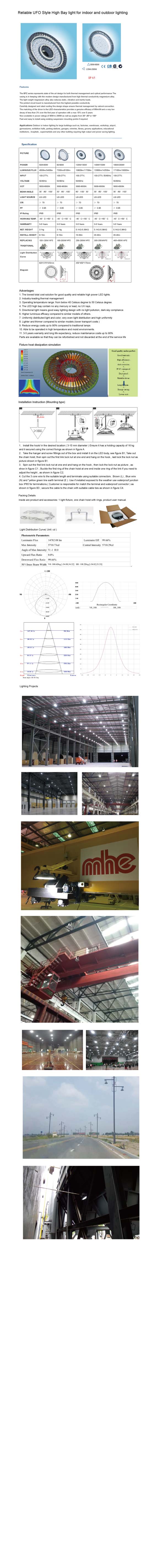 50-210W Reliable UFO Style High Bay Light for Indoor and Outdoor Lighting (BFZ 220/210 60 Y)