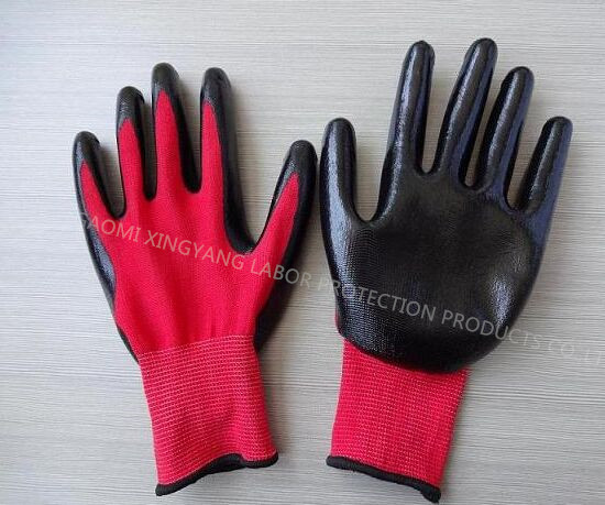 Natrile Coated Glove Labor Protective Safety Work Gloves (N7003)