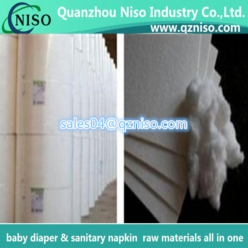 Competitive Price USA Baby Diaper Fluff Pulp Raw Material for Diaper Making