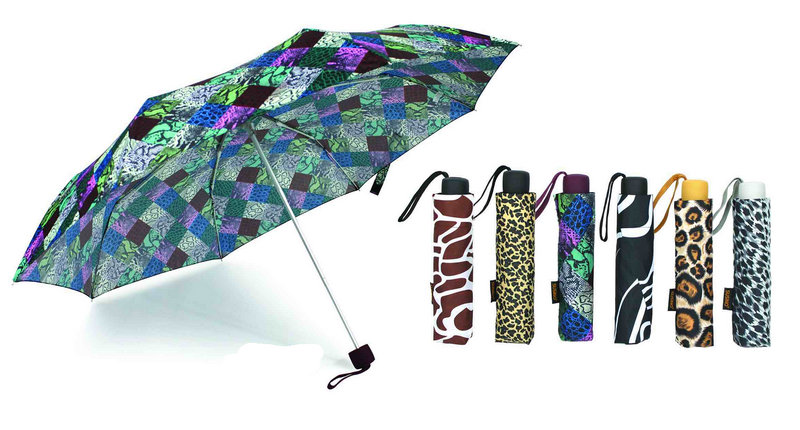 Animal Skin Skirt Windproof Compact Umbrella (YS-3FA22083906R)