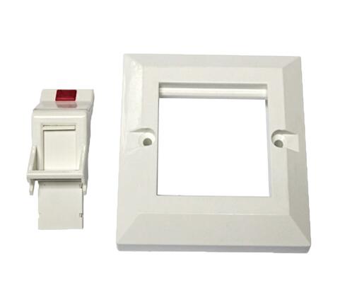 Single Port Beveled Type Network UTP Cat5e CAT6 Wall Faceplate