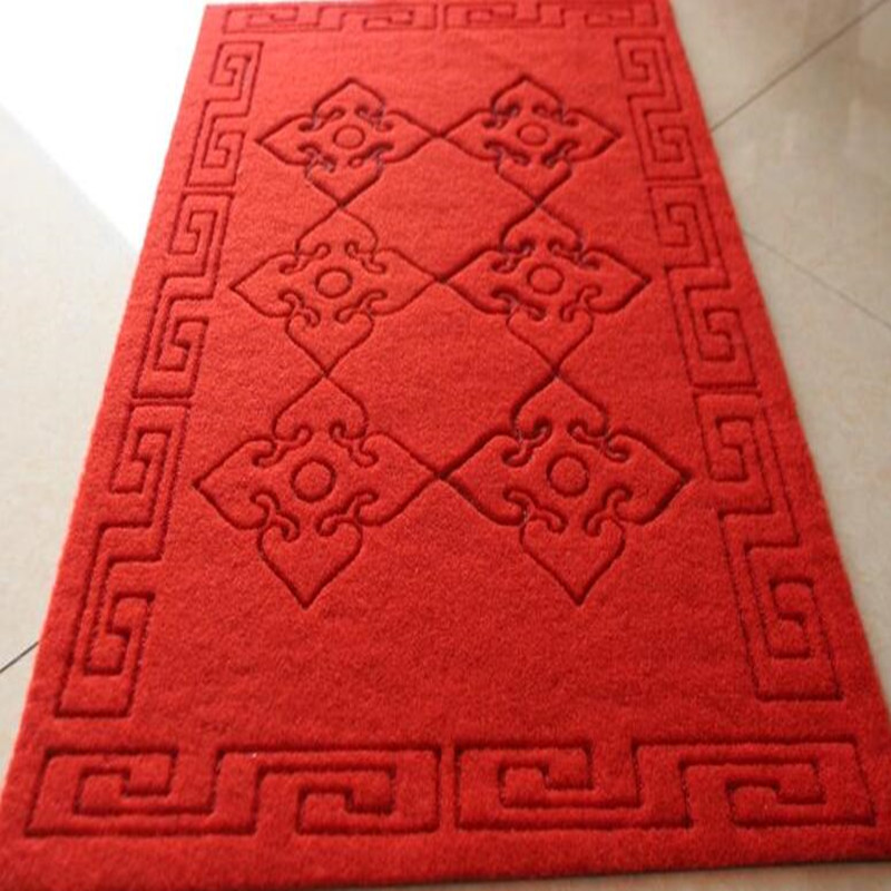 Anti-Slip Carved Door Mat Carpet with PVC Back