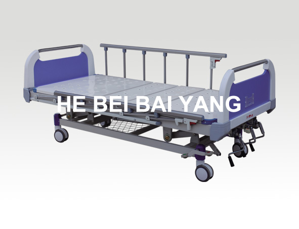 (A-39) Three Function Manual Hospital Bed with ABS Bed Head