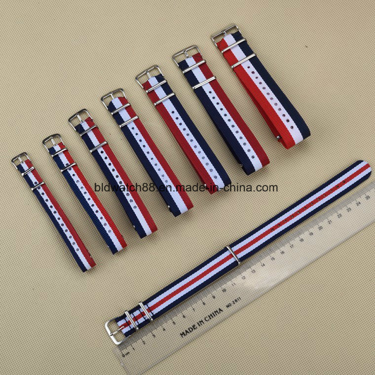 Custom Logo Nylon Cross Watch Bands for Naton Watch Replace