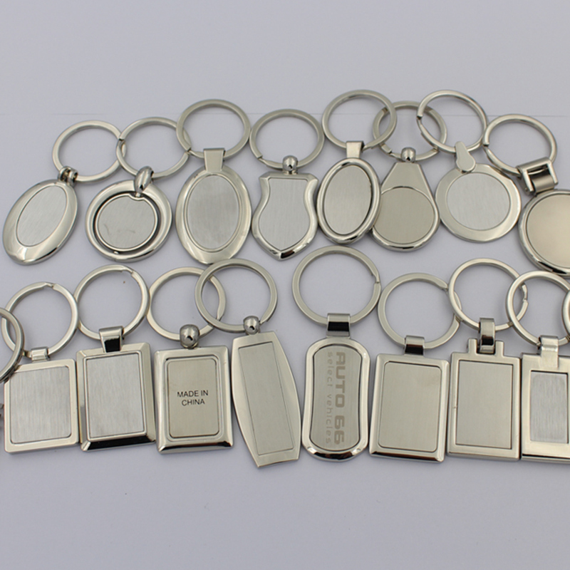 Customized Square Metal Keychain with Sticker Dome Logo